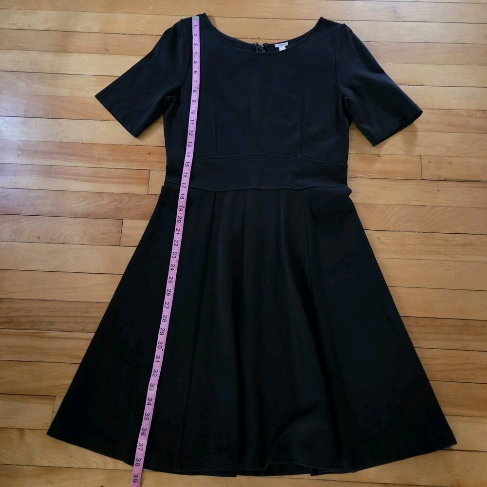 J.Crew 15874 Black Flared Ponte Day Wear Dress Sz 8 Fit & Flare FA12 - Picture 12 of 16